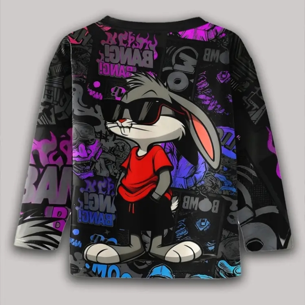 Kids Bugs Bunny 🐰 Graphic Long Sleeve Shirt